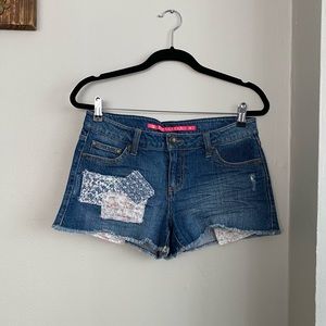 Patchwork Denim Shorts
